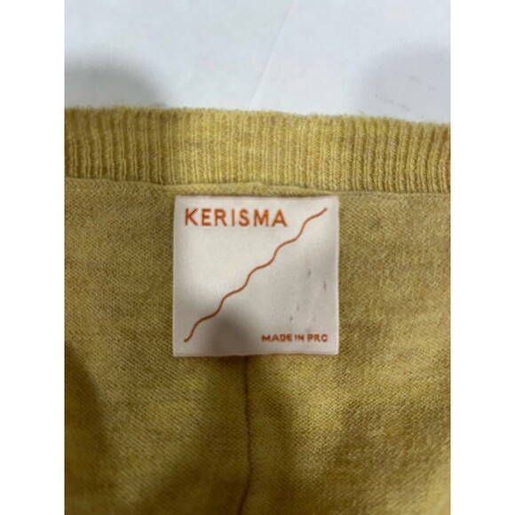 KERISMA Womens Yellow Sweater Sz S/M Wool Relaxed Comfy Cabincore Cozy Lagenlook - Picture 5 of 11